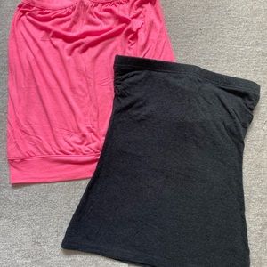 Bundle of 2 strapless tops